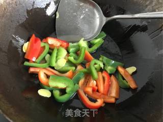 彩椒香菇烧红极参的做法步骤：9