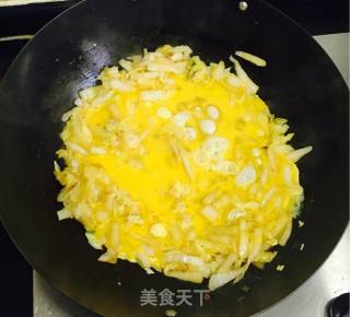 鸡蛋美食之大白菜炒鸡蛋的做法步骤：7