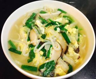 花菇白菜热汤面的做法步骤：13