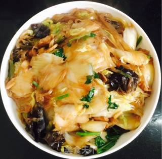 白菜炒粉条的做法步骤：10