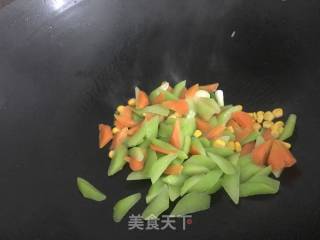 素炒芥蓝骨的做法步骤：9