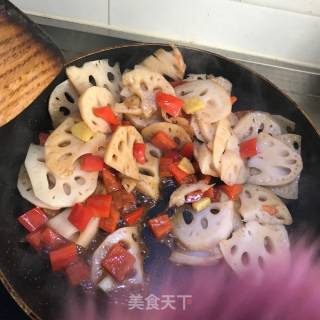 彩椒莲藕的做法步骤：5