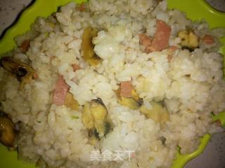 淡菜干培根炒饭的做法步骤：5
