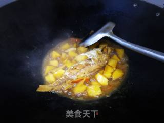 红衫鱼焖土豆的做法步骤：9