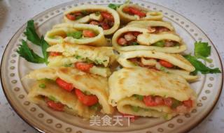 鲜虾鸡蛋饼的做法步骤：9