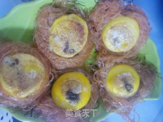 粉丝煎蛋黄的做法步骤：4