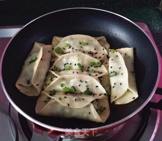 磷虾肉韭菜锅贴的做法步骤：12