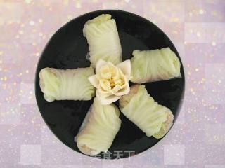 莲生并蒂-白菜蒸肉的做法步骤：6