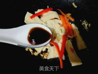 油麦菜炒腐竹的做法步骤：8