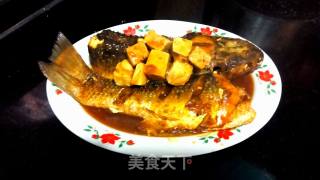 冻豆腐烧梭鱼的做法步骤：9
