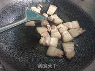 #御寒美食#白萝卜炖煮五花肉的做法步骤：3