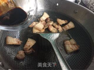 #御寒美食#白萝卜炖煮五花肉的做法步骤：4