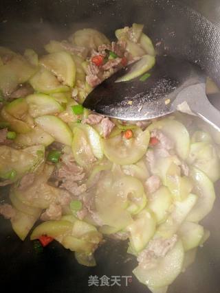 葫芦瓜炒肉的做法步骤：4