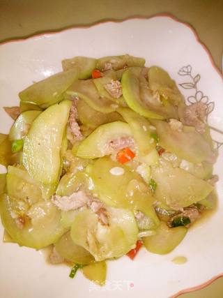 葫芦瓜炒肉的做法步骤：5