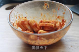 韩式酸菜烤年糕的做法步骤：2