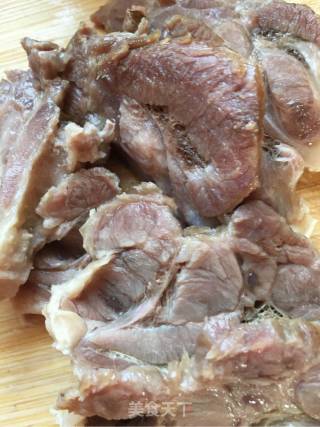 咸菜丝拌羊肉的做法步骤：3