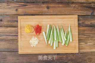 秋葵蒸虾仁的做法步骤：2
