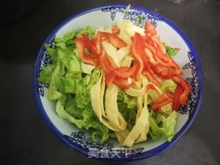 生菜拌腐皮的做法步骤：6