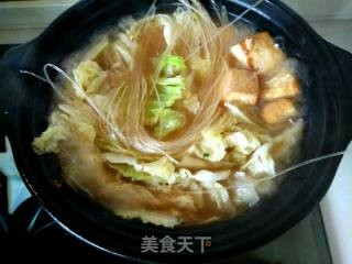 白菜粉丝炖豆腐的做法步骤：14