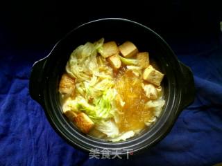 白菜粉丝炖豆腐的做法步骤：16