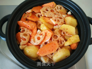 鸡翅鲜虾煲的做法步骤：11
