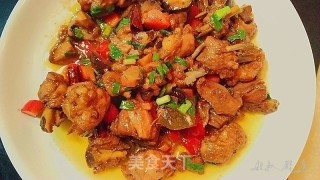 菇椒烧鸡的做法步骤：12
