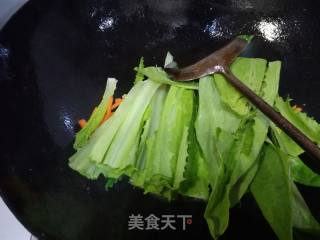 青菜鸡蛋肉丝炒面的做法步骤：12