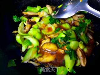 香菇油菜的做法步骤：9