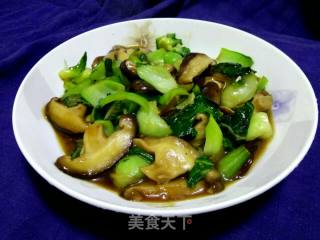 香菇油菜的做法步骤：11