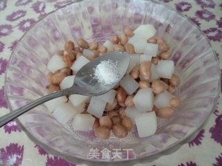 花生仁拌白萝卜的做法步骤：7