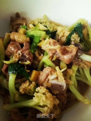 鸡肉炒菜花的做法步骤：9