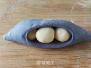 玩面系列之豌豆荚馒头的做法步骤：15