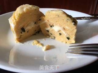黄金芝士麦芬虾糕 （无烤箱版）的做法步骤：15