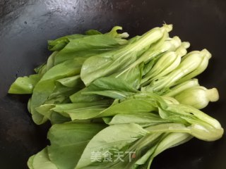 香菇扒油菜的做法步骤：4