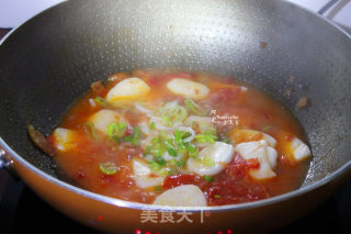 酸酸甜甜，番茄汁煮年糕的做法步骤：7