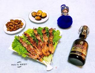 烤鱿鱼须的做法步骤：12