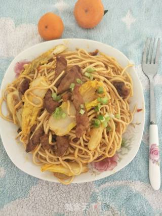 瘦肉炒面的做法步骤：7