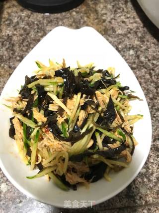 凉拌鸡胸肉丝的做法步骤：5
