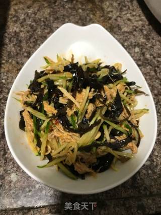 凉拌鸡胸肉丝的做法步骤：8