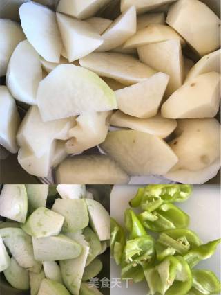 东北地三鲜的做法步骤：1