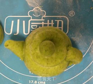 仿真翡翠茶壶馒头的做法步骤：4