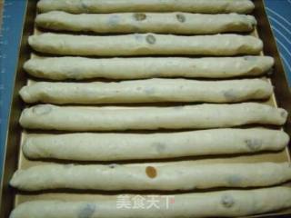 燕麦葡萄干排包的做法步骤：9
