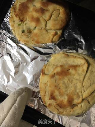 酥皮麻酱烤饼的做法步骤：5