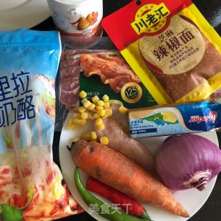 鸡肉芝士焗饭的做法步骤：1