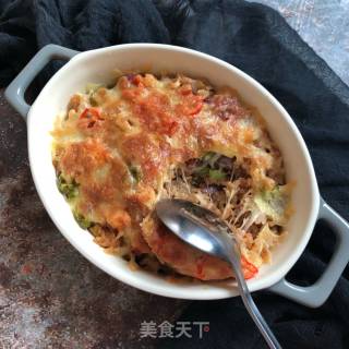 鸡肉芝士焗饭的做法步骤：11