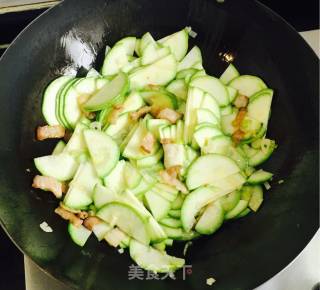 茭瓜炒肉片的做法步骤：5