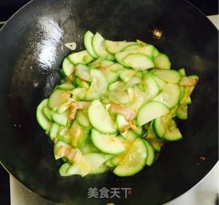 茭瓜炒肉片的做法步骤：7