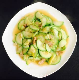 茭瓜炒肉片的做法步骤：8
