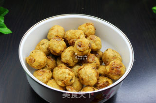 酥香芋头虾米丸子的做法步骤：10