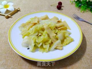 白菜炒干豆腐的做法步骤：12